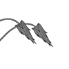 Long Furred 3-Pointed Star Ends