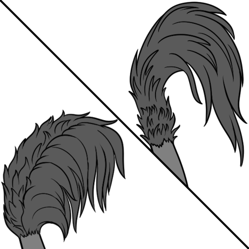 Layered Tail Fur