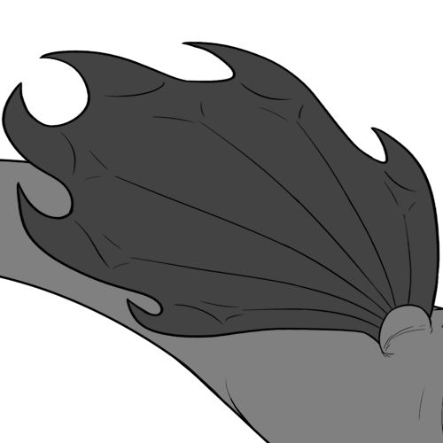 Elongated Spiked Bottom Wings