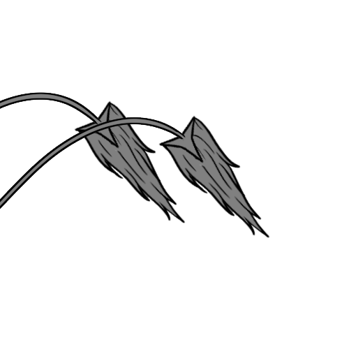 Long Furred 3-Pointed Star Ends